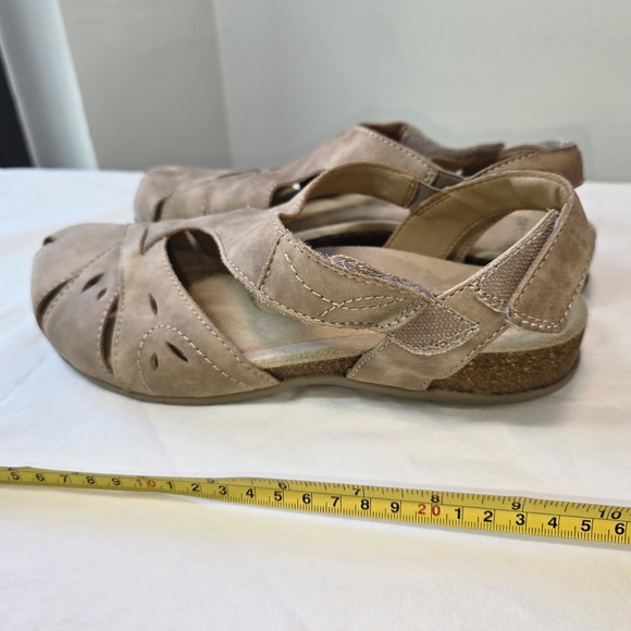 Earth Origins‎ Options Sandals Comfort Slingback Taupe Cutout Casual Shoes - Picture 3 of 16